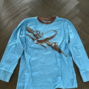Gymboree Long Sleeve Shirt with Airplane Graphic